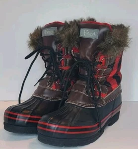 Women Natural Reflections Lumber Jill Lace Insulated Waterproof Pac Boots Size 9 - Picture 1 of 9