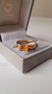 Amazing Vintage 9kt Gold ring with Citrine stones - Mother's day gift idea - Picture 1 of 8
