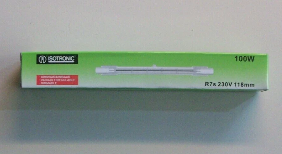 Halogenleuchtstab  R7s - 230V   118mm 100Watt ISOTRONIC/dimmbar - Bild 1 von 1