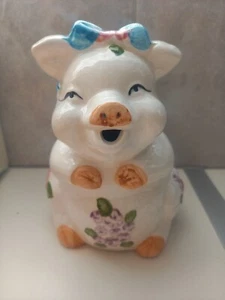 Vintage PITCHER pigs Jug Teapot 80s - Picture 1 of 8