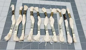 DMC Thread Mouliné #25 Embroidery Cotton 6 Strand Floss 8.7yd Ecru Lot/10 - Picture 1 of 3