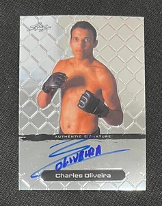 2011 Leaf Metal MMA Charles Oliveira Base Autograph Auto Rc #BA-CO-1 - QTY - Picture 1 of 3