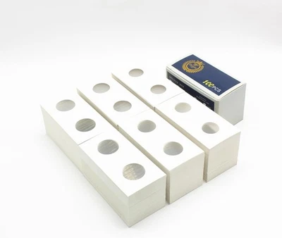 600PCS Coin Flips in 3 Sizes Cardboard Holders for Colletors 2x2 - Image 1 of 4