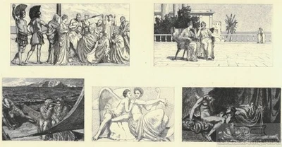 Radierung: Amor und Psyche. Blatt 16, Klinger, Max. Kunstgrafik, 1880 - Bild 1 von 2