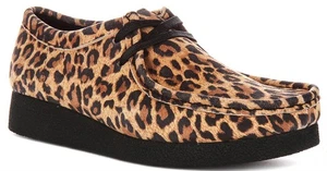 Clarks Wallabee Evosh Weich Wildleder Kreppsohle Herren Freizeit Leopard UK 4 - - Bild 1 von 6