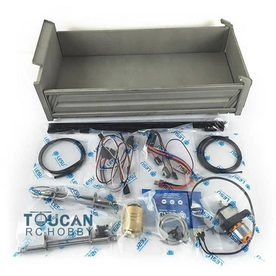 LESU Metal Bucket Oil Pump Cylinder ESC for DIY 3348 1/14 3Way RC Dumper Truck - Image 1 of 4