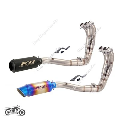 For YAMAHA MT09 FZ09 Tracer 9 2021-2024 Whole Exhaust System Header Muffler Pipe - Image 1 of 4