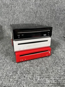 Nintendo Will Lot Tested Working 3 Console Only Red Black White - Picture 1 of 6