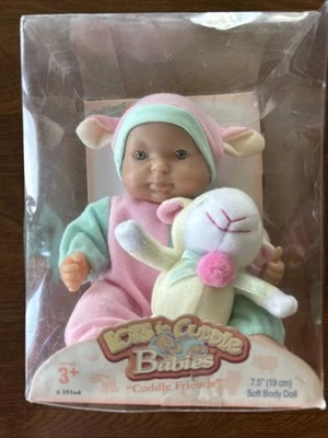 2005 JC Toys Lots To Cuddle Babies Friend Soft Baby Doll Pink Plush 7.5" - Image 1 of 4