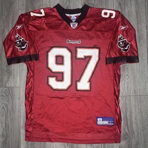 Maglia Reebok Tampa Bay Buccaneers adulto taglia Large L Simeon Rice #97 NFL - Foto 1 di 5
