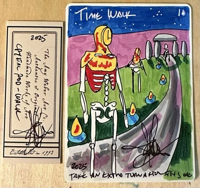 MTG ARTIST PROOF Japanischer Kristallstab AP Time Walk Skizze Kunst Amy WEBER Magie - Bild 1 von 2