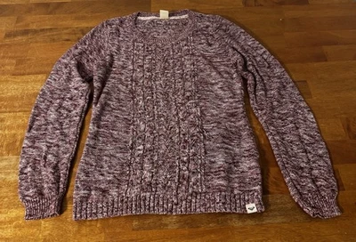 roxy women’s heathered sweater knitted pullover XL Red White Cotton - Image 1 of 4