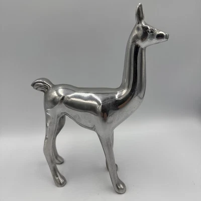 "Estatuilla llama de metal aluminio Nate Berkus figura escultura 9"" de alto" Foto 1 de 4