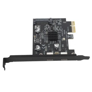 USB 3.2 PCI Express Expansion Card GEN2 Dual Type C High Speed 10Gbps PCI E - Afbeelding 1 van 12