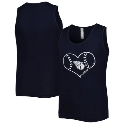 Girls Youth Soft as a Grape Navy Cleveland Guardians Team Tank Top - Image 1 of 3