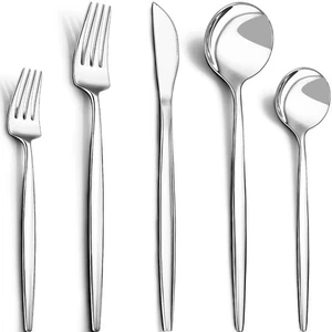 40-Piece Silverware Set for 8, Stainless Steel Flatware Cutlery Set Included ... - Picture 1 of 7