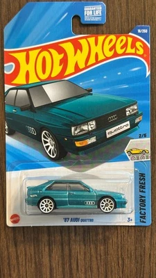 Audi Quattro azul azulado Hot Wheels Factory Fresh 2/5 #16 '87 Foto 1 de 2