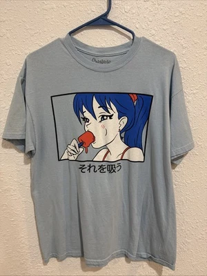 Camisa Spencer’s Anime Popsicle Suck It Para Hombre Grande Azul Claro Foto 1 de 3