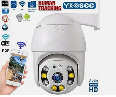 TELECAMERA IP CAM PTZ APP YOOSEE WIFI CAMERA DOME WIRELESS ESTERNO MICRO SD 4MM - Immagine 1 di 4