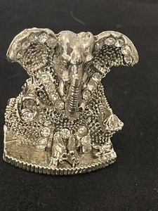 estatua del Señor Ganesha plata con pedrería - Imagen 1 de 7