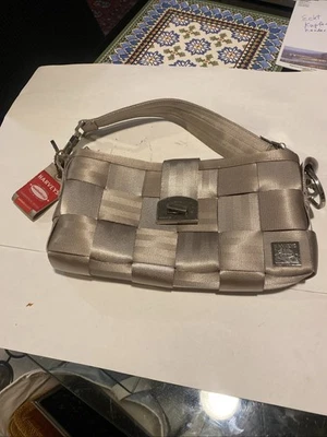 Bolso de hombro vintage Harvey’s tostado tejido y cinturón de seguridad Foto 1 de 4