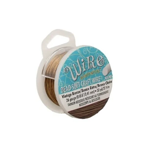 Bobina vintage colore bronzo filo perline calibro 26 30yd 41520 rotonda - Foto 1 di 3