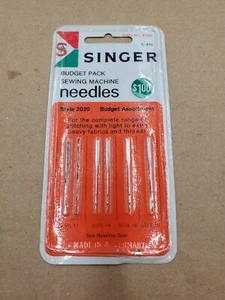 Singer Sewing Machine Needles Style 2020 Size 14 16 18 Missing Size 11 Pack of 4 - Picture 1 of 2