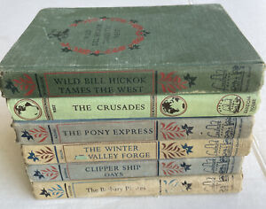 Lot of 6 Landmark HC Books Pony Express Pirates Crusades Valley Forge Hickok