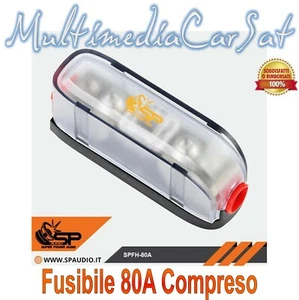 Sp Audio SPFH-80A Fusibiliera Porta Fusibile Singolo Cavo 13 mm 6/8 AWG 80A - Foto 1 di 4