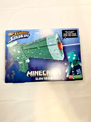 Pistola bláster de agua NERF Super Soaker Minecraft Glow Squid - TOTALMENTE NUEVA Foto 1 de 4