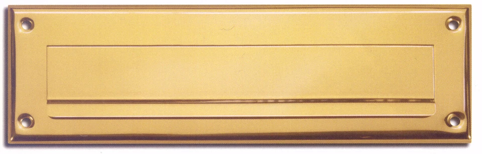 Briefeinwurf-geprägt-Messing pol.-230x70 mm-Briefklappe-Briefkasten-Briefschlitz - Bild 1 von 1