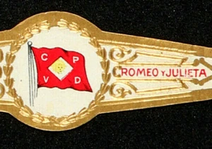 298BtN-VITOLA Antigua-Old Cigar Band ROMEO Y JULIETA C. P. V. D. - Imagen 1 de 3