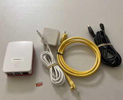 Raspberry Pi 4 Model B 4GB RAM-With Case Plus 128GB, RJ45, HDMI and Power Cord - Image 1 of 4