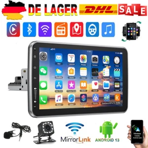 10" Android 13 Autoradio GPS Navi 1 DIN WIFI 360° Drehbar Bildschirm Kamera - Bild 1 von 14