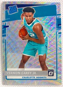 2020-21 Donruss Optic Vernon Carey Jr. Rated Rookie Silver Wave Prizm Card RC - Picture 1 of 2