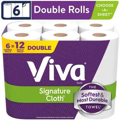 Viva Signature Cloth Paper Towels, 6 Double Rolls - Image 1 of 4