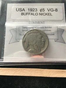 1923   USA, Buffalo Head Nickel,  ¢5 Cent. - Picture 1 of 8