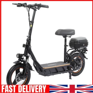 Ladped Electric Scooter with Seat, Foldable 750W 18Ah Battery 28mph UK STOCK - Picture 1 of 23