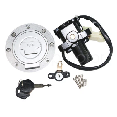 Ignition Switch Fuel Gas Cap Seat lock Set For Yamaha FZ6 2004-2009 FZ6R 2009-14 - Image 1 of 4