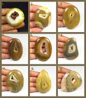 UNIQUE~ Brown Onyx Druzy Agate Geode Cabochon Natural Gemstone For Jewelry OND-M