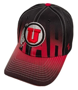 Zephyr NCAA Utah Utes "Static" Structured Curved Bill Adjustable Hat Brand NWT - Picture 1 of 6