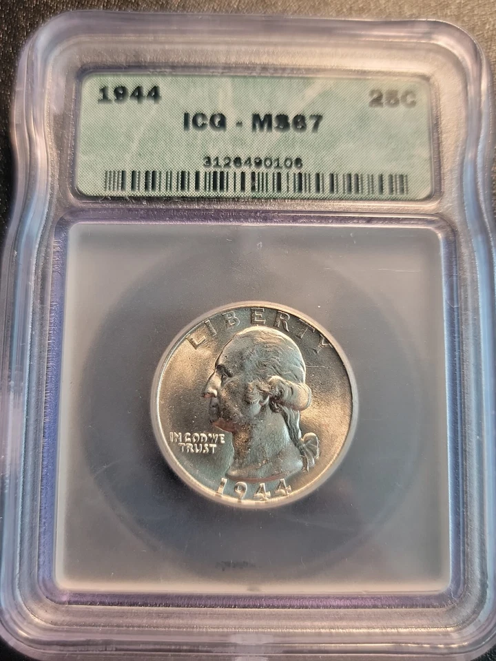 1944 Washington Silver Quarter Rare ICG MS-67 - Image 1 of 3