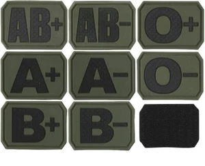 KombatUK Hook & Loop Airsoft Army Cadet Military Blood Group Type Badge Patch - Picture 1 of 18