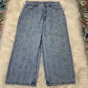 Vintage Chico's Design Cropped Jeans Size 1.5 Small Wide Leg Pants High Rise 90s - Picture 1 of 5