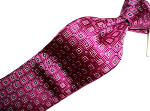 New Nordstrom Purple Pattern Woven Silk Tie 59"L x 3.5"W