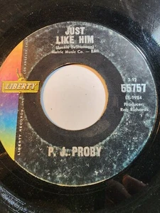 P.J. Proby - Just Like Him / Somewhere - Liberty GOOD+ F305 - Picture 1 of 1