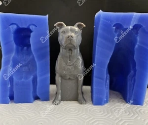 Staffordshire Bullterrier Staffy 3D Silikon Form für Kuchen Topper Harz Ton - Bild 1 von 3