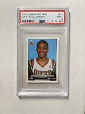 Giannis Antetokounmpo 2014-15 Panini NBA Stickers #125 Rookie Card RC PSA 9 Mint