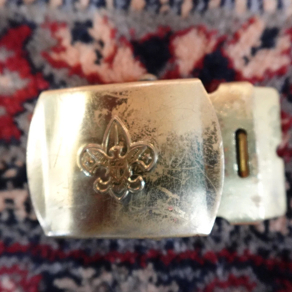 Boy Scouts Belt Buckle Solid Brass Vintage USA Made - Image 1 of 4