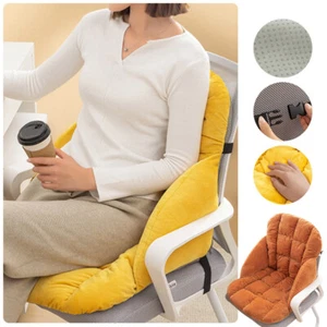 Chair Cushion Thicken Sofa Warm Seat Back Pad Office Chairs Mats Buckle Closer - Picture 1 of 23